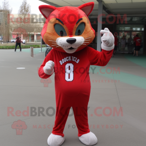 Rode Bobcat mascotte...