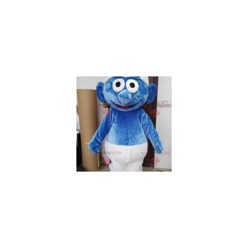 Mascotte de Schtoumpf personnage bleu de dessin animé -