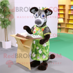 Olive Tapir maskot kostym...