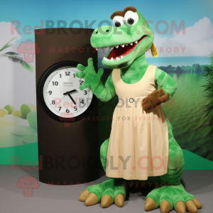 Tan Crocodile maskot...