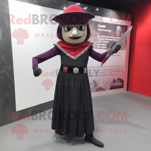 nan Knife Thrower mascot costume character dressed with a Empire Waist Dress and Bracelets