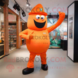 Orange Soldier maskot drakt...