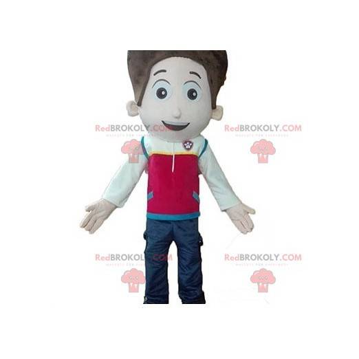 Little school boy mascot with a colorful outfit - Redbrokoly.com