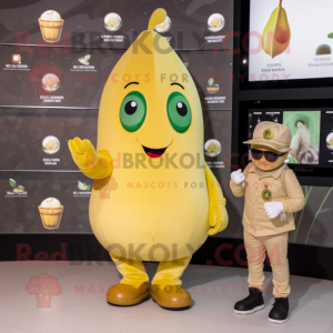 Gold Pear mascotte kostuum...