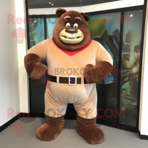 Brown Strongman mascotte...