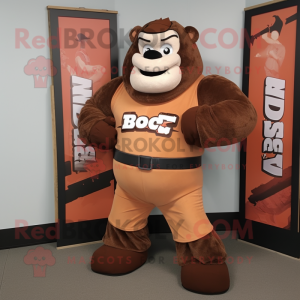 Brown Strongman mascotte...