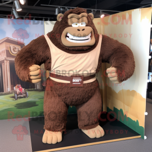 Brown Strongman mascotte...