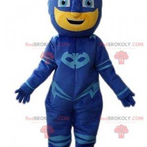 Superhero masked snowman mascot - Redbrokoly.com