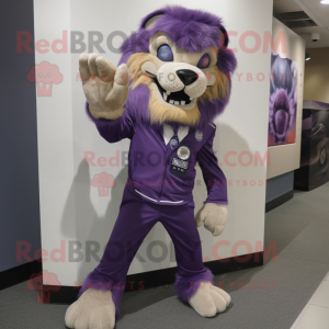 Purple Tamer Lion mascotte...