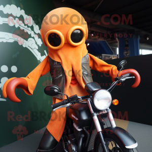 Orange Squid mascotte...