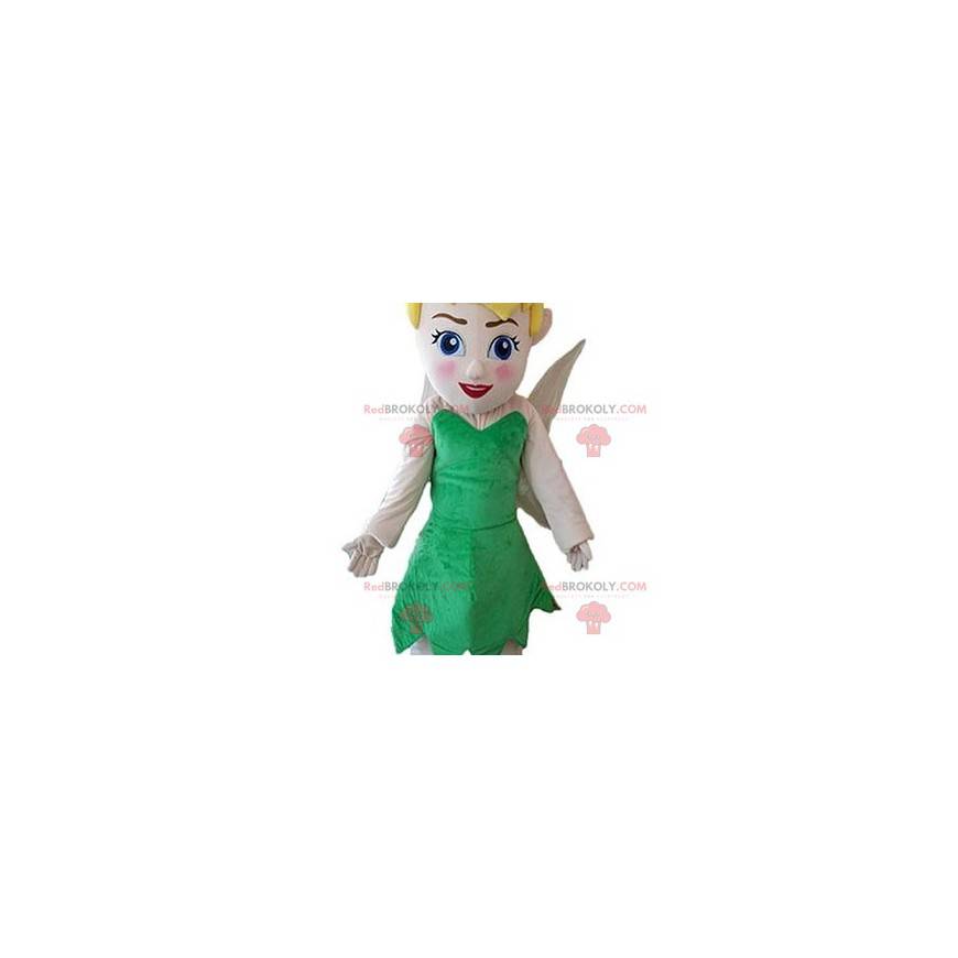 Mascote fada com um vestido verde. Sininho - Redbrokoly.com
