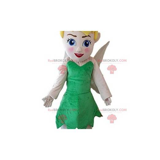 Mascote fada com um vestido verde. Sininho - Redbrokoly.com
