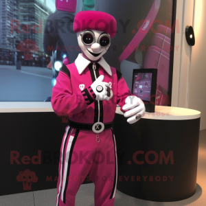 Magenta Mime maskot kostume...