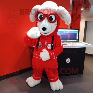 Red Sheep maskot kostume...