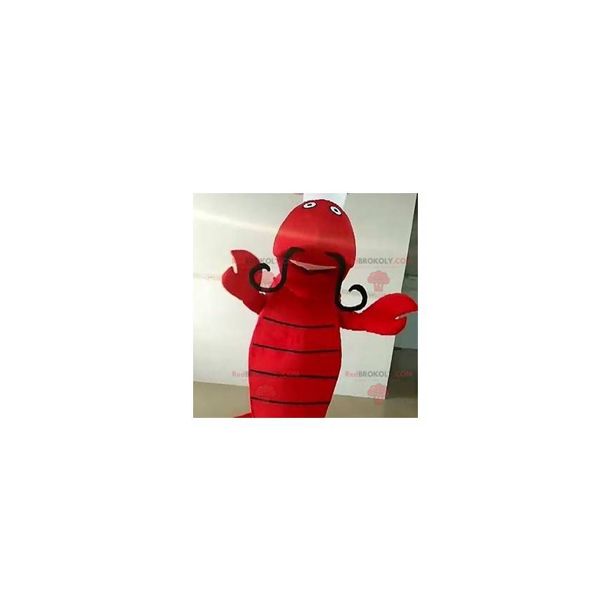 Gigantisk hummermaskot med store bart - Redbrokoly.com