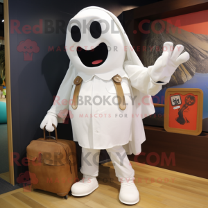 White Ghost maskot kostume...