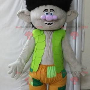 Mascota de rama el famoso troll de dibujos animados -