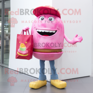 Roze Hamburger mascotte...
