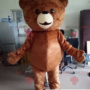 Mascotte de nounours marron dodu et attendrissant -