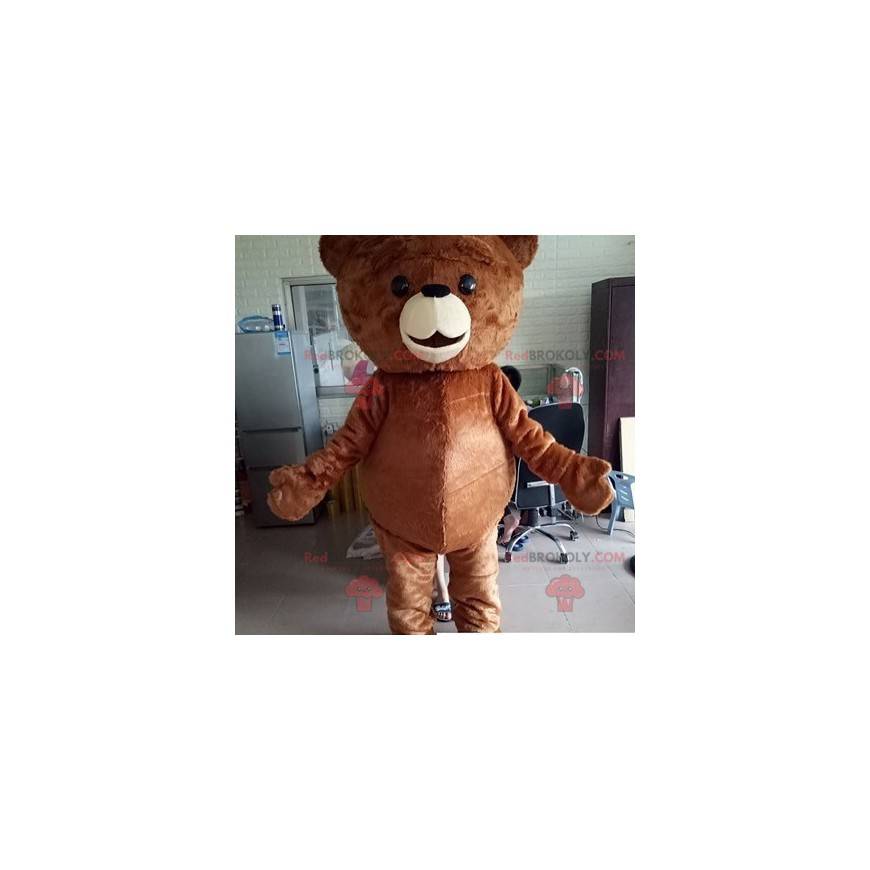 Plump and touching brown teddy bear mascot - Redbrokoly.com