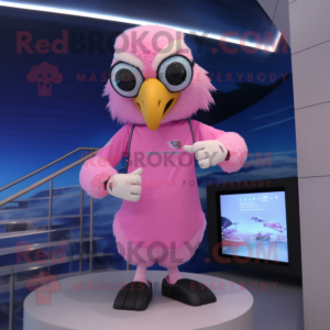 Pink Eagle maskot drakt...