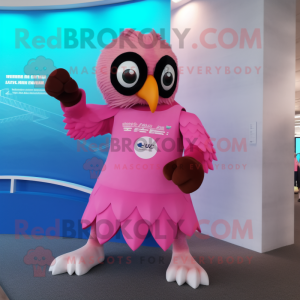 Pink Eagle mascotte kostuum...