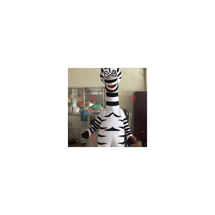 Marty mascot famous zebra from Madagascar cartoon -