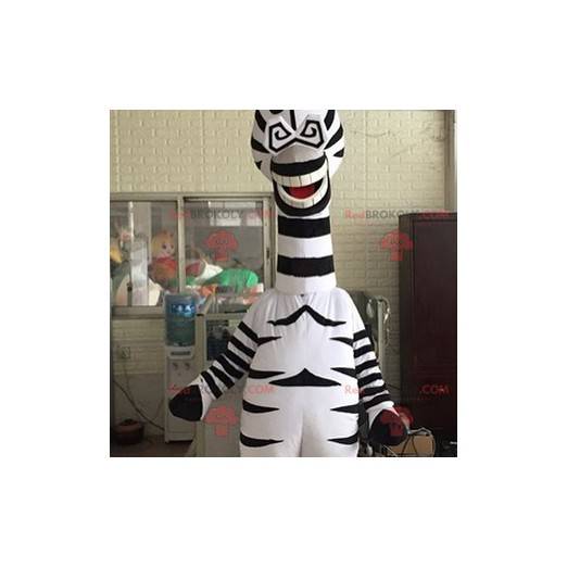 Marty mascot famous zebra from Madagascar cartoon -