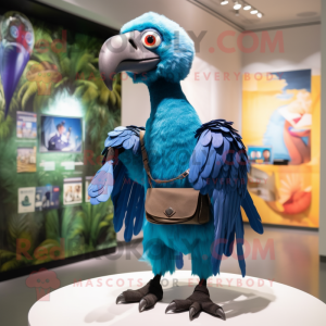 Blue Vulture maskot kostume...