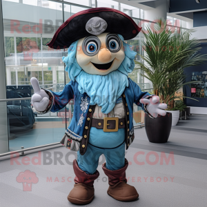 Cyan Pirate maskot...