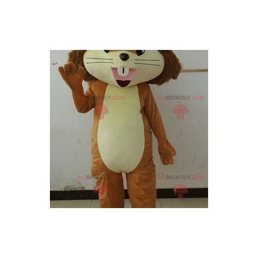 Sehr süßes braunes und beige Eichhörnchenmaskottchen -