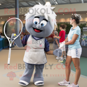Grijze tennisracket...
