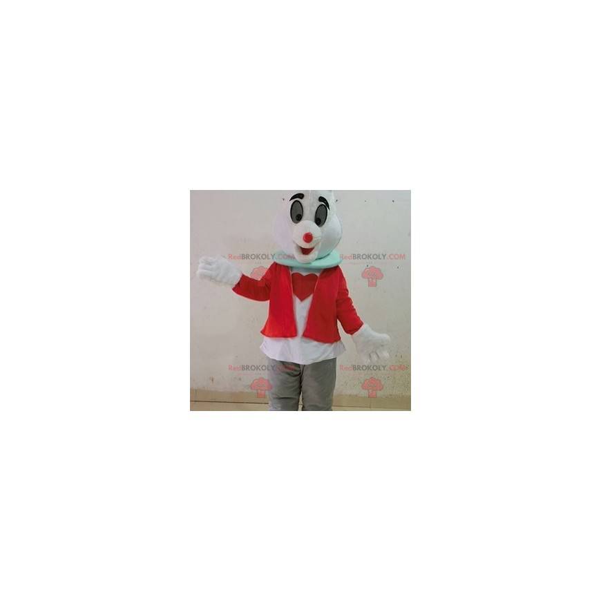 Mascotte du lapin blanc de Alice au pays des merveilles -