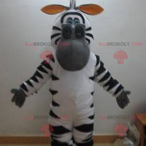 Marty mascot famous zebra from Madagascar cartoon -