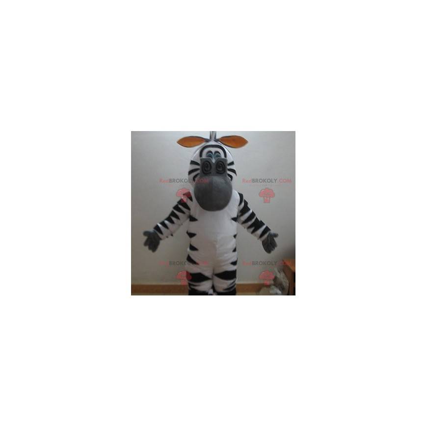 Marty mascot famous zebra from Madagascar cartoon -