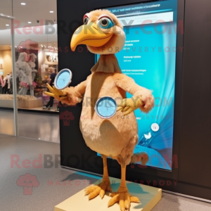 Tan Dodo Bird maskot...