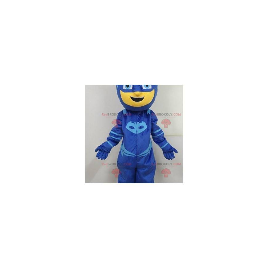 Superhero masked snowman mascot - Redbrokoly.com