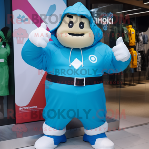 Cyan Strongman mascotte...