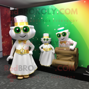 White Pot Of Gold maskot...