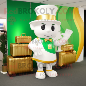 White Pot Of Gold maskot...