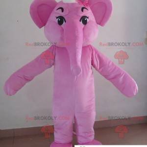 Mascotte elefante rosa. Costume da elefante - Redbrokoly.com