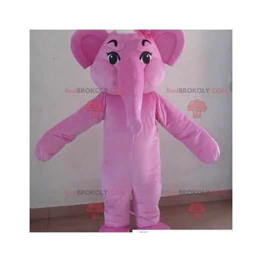 Pink elefant maskot. Elefant kostume - Redbrokoly.com