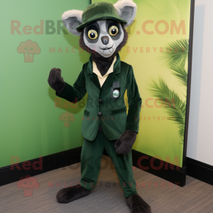 Forest Green Lemur mascotte...