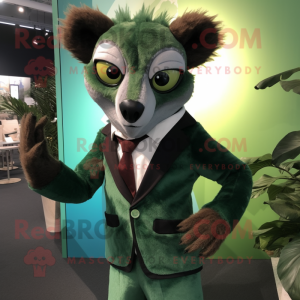 Forest Green Lemur mascotte...