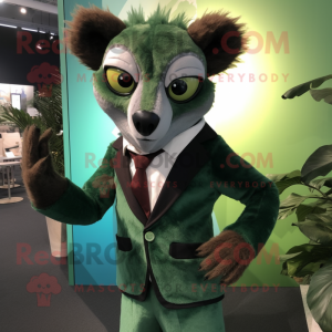 Forest Green Lemur maskot...