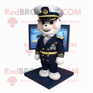 Navy Datamaskotkostymefigur...