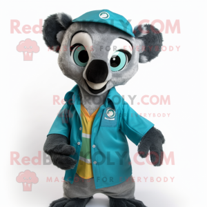 Teal Lemur mascotte kostuum...