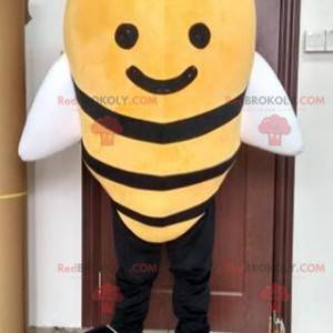 Giant yellow and black bee mascot. Insect mascot -