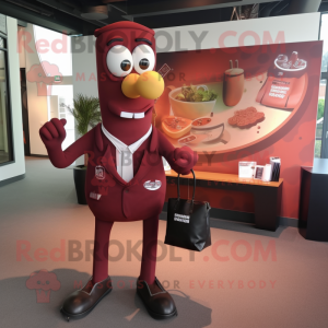 Maroon Currywurst mascotte...