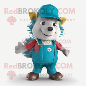 Teal Hedgehog mascotte...